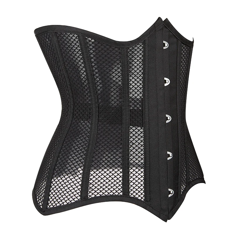 14 Rods Sexy Gothic Corset Hourglass Waist Trainer  Bustier Underbust Mesh Corselet Slimming Shapewear Women Girdle Corsets
