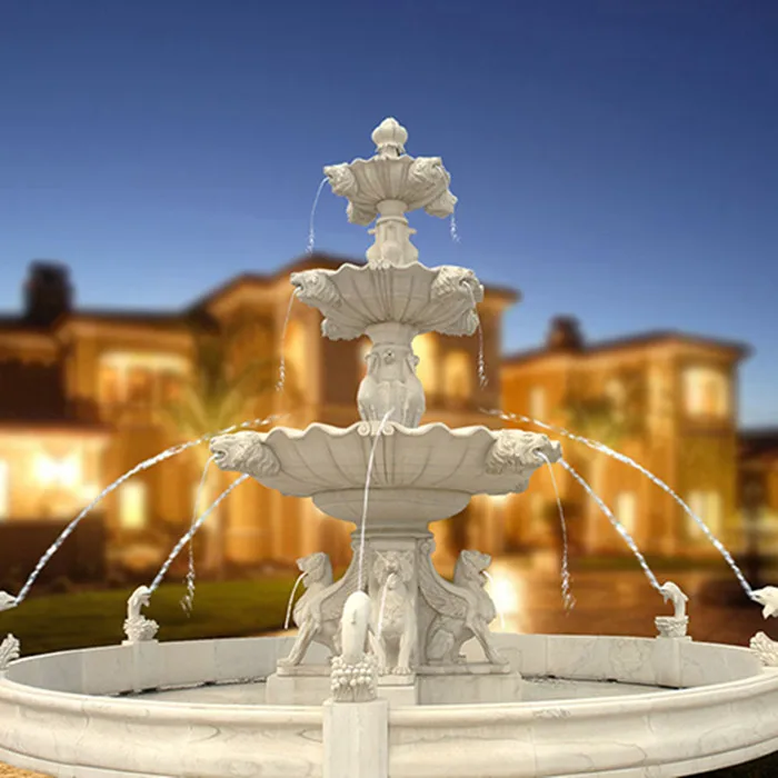 handmade large outdoor marble garden 3 tier water fountain outdoor natural stone fountains for sale