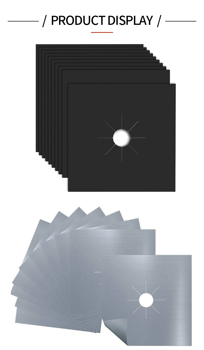 TFE Gas Stove Protector Stove Burner Cover Reusable Glass Fiber Cloth Kitchen Accessories Liners Easy To Clean