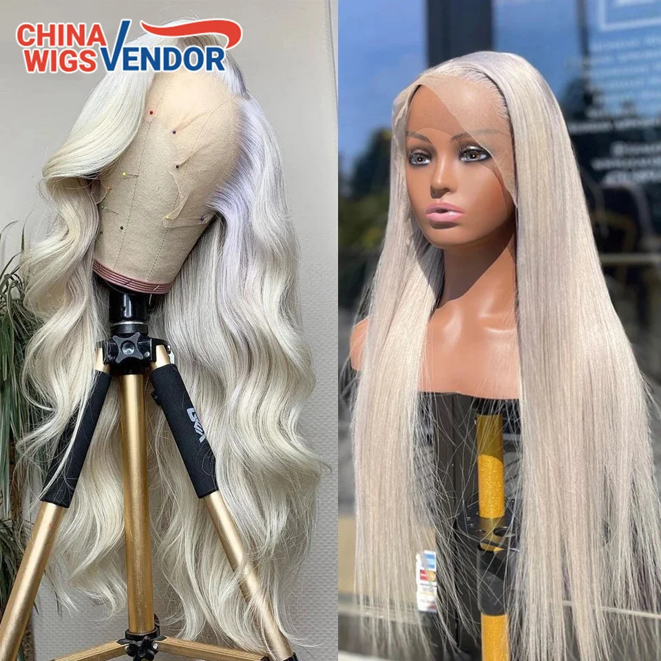 Cheap customized colored gray human lace wigs,fancy style body wave/straight 40 inch long human hair wigs 200% density