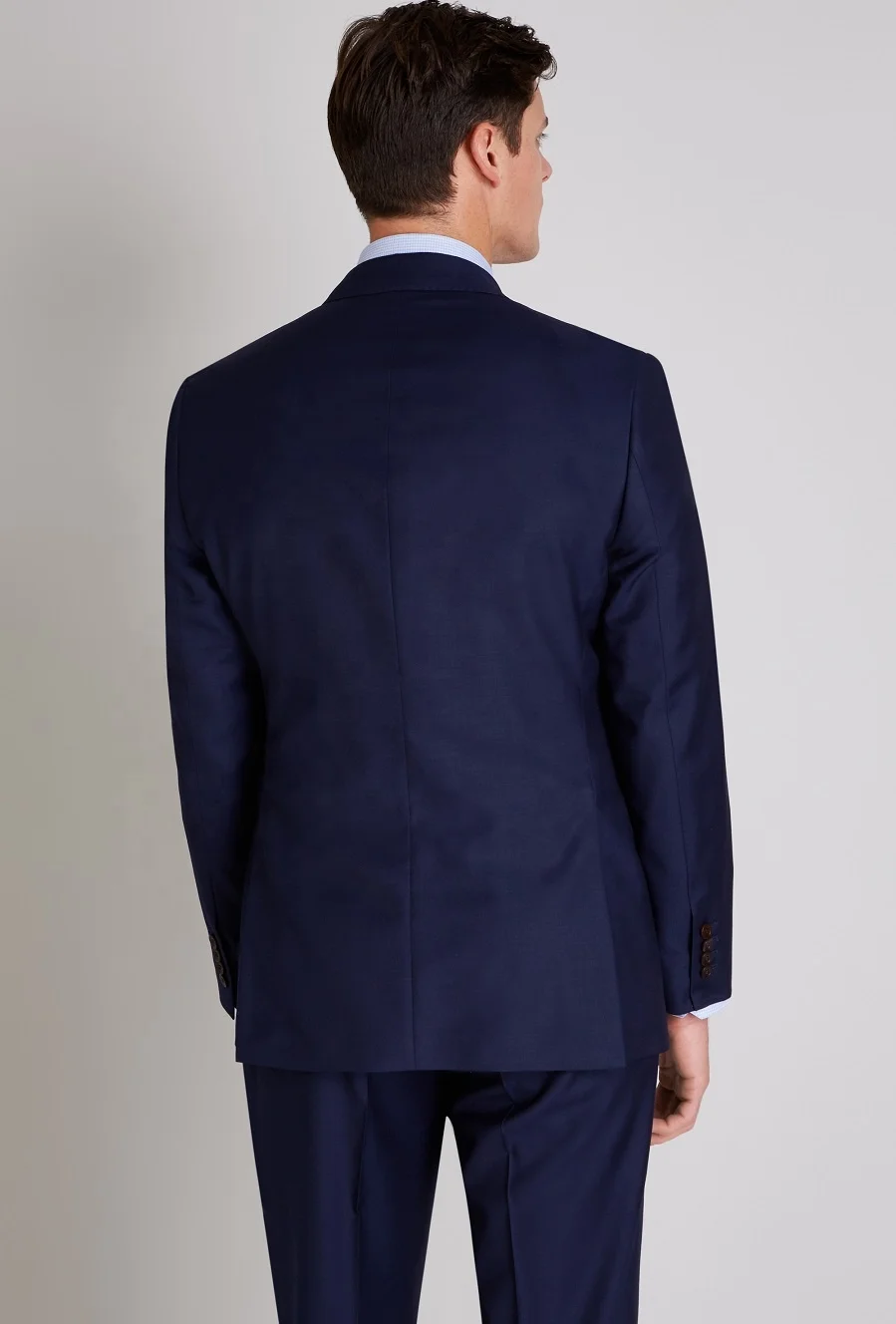 Classical 2 pieces office formal business uniform custom mens navy blue pant and blazer set