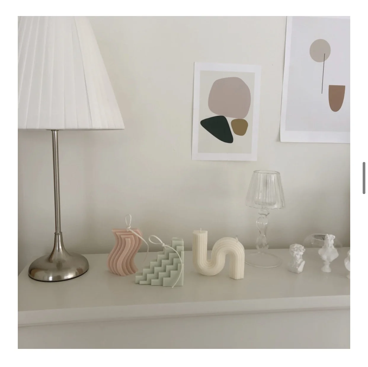 P&H geometry trapezium korean custom candle with customized color fragrance candle