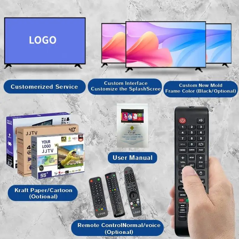 Светодиодные телевизоры на заказ OEM android tv 4k smart 65 дюймов изогнутый большой экран ультра HD экраны