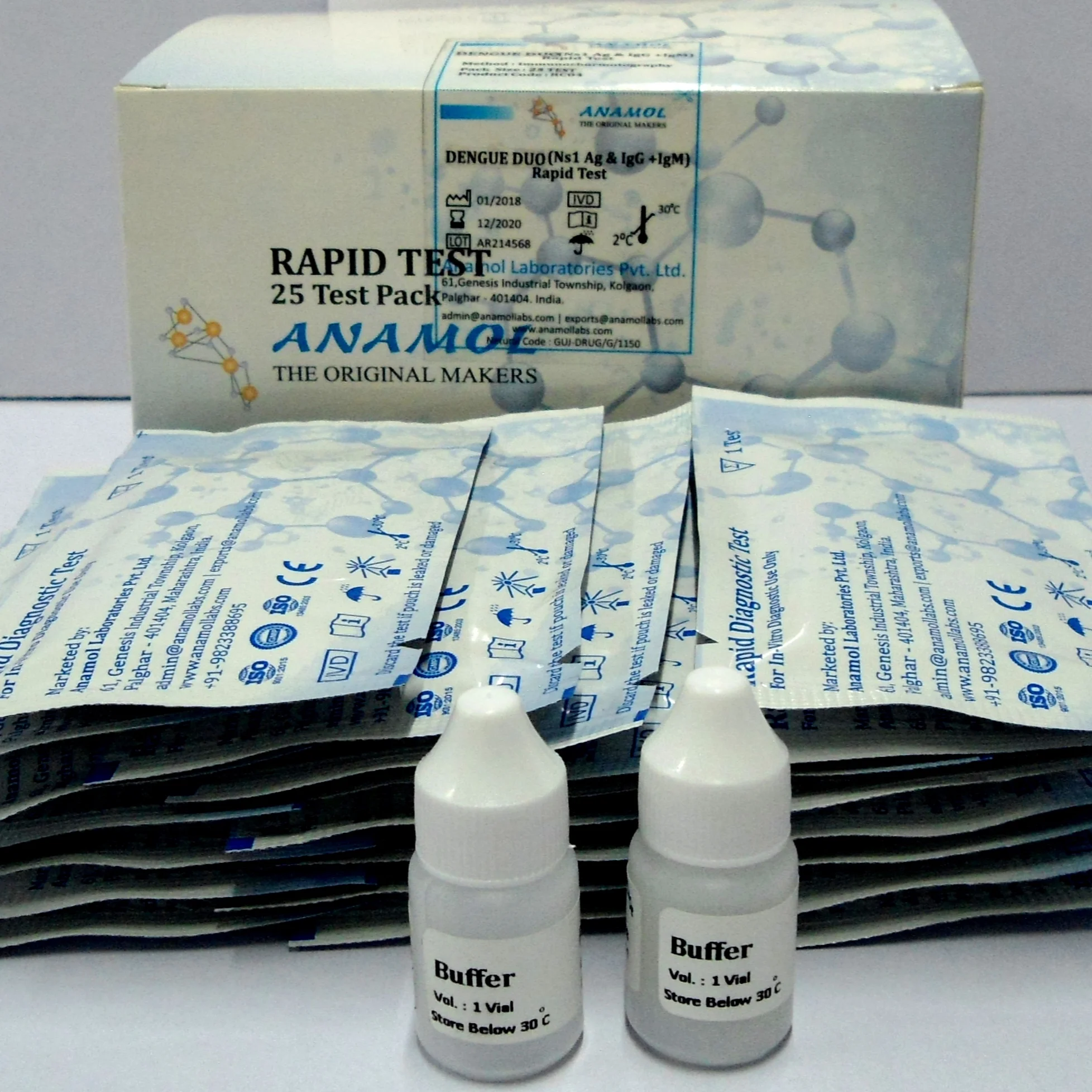 Dengue Rapid Diagnostic IgG and IgM Antibodies to Dengue Virus (Dengue IgG/IgM) Rapid Test 50T