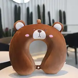 factory Outlet Cute Bear Lion Dinosaur avocado neck pillows car neck Office nap U-shaped Animal fruit Neck pillow