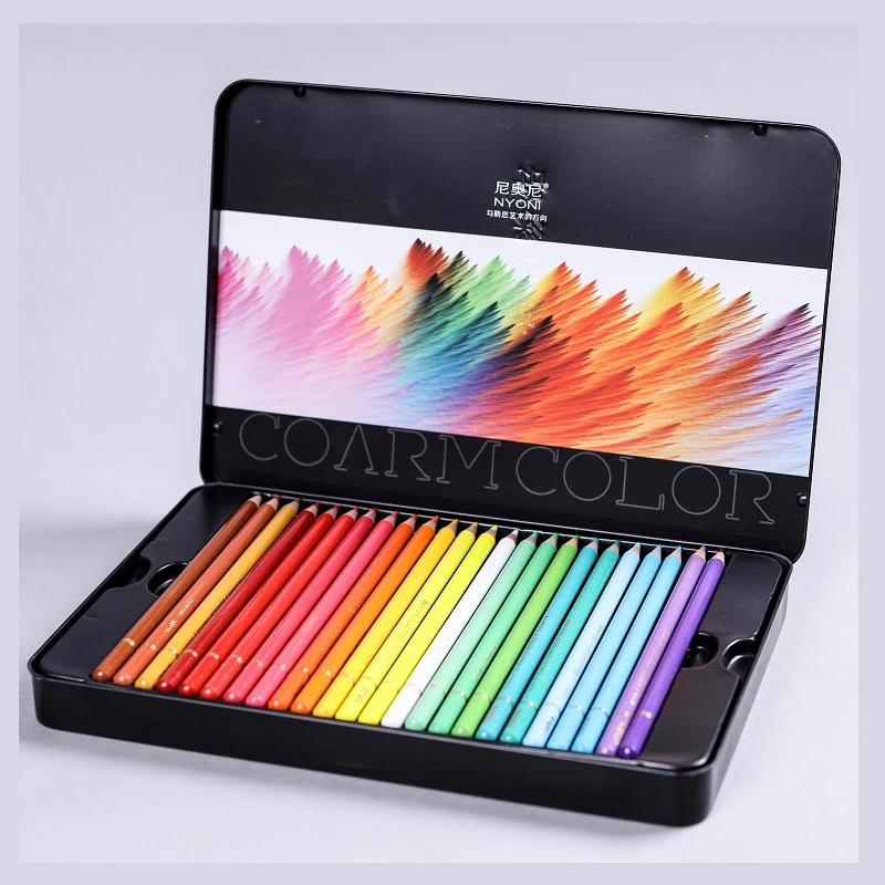 
NYONI N8520 hot sale natural 24pcs 36pcs 48pcs 72pcs 120pcs wooden colored pencil with box 