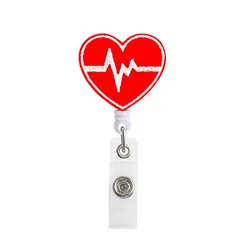 65cm Felt Nurse Badge Reel Retractable Brain Badge Reel ID Card Holder