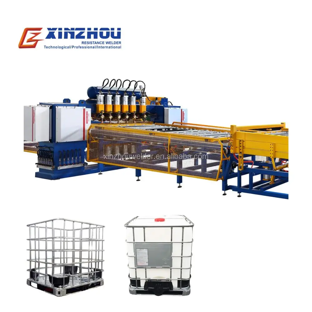 xinzhou full automatic/ semi automatic IBC Container Tank Tote Frame Welding Machine production line machine