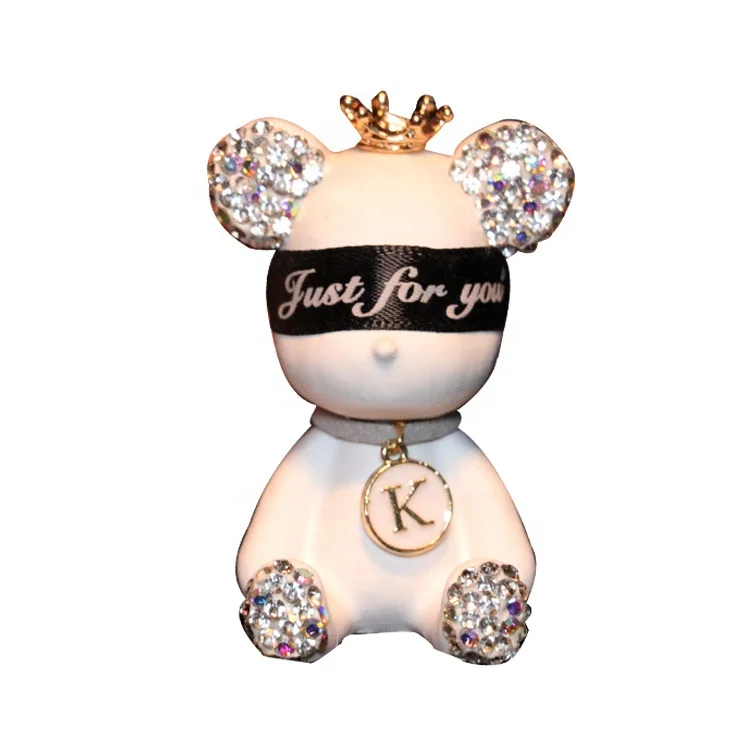 Bear Diamond Set CarIinterior Auto Parts Car perfume Outlet Clip Decoration Car Air Freshener Aromatreatment
