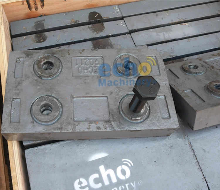 Mn13Cr2 impact plate with bolt for HQR1112 crusher