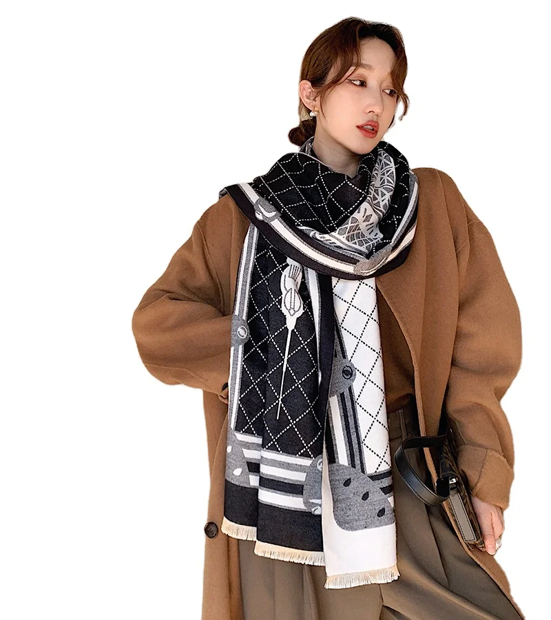 Customized High Quality Scarf Autumn Fashion Retro Shawl Wholesale Women Warm Long Luxury Scarf