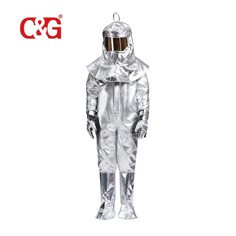 Алюминиевый противопожарный костюм противопожарная одежда термостойкий комбинезон
