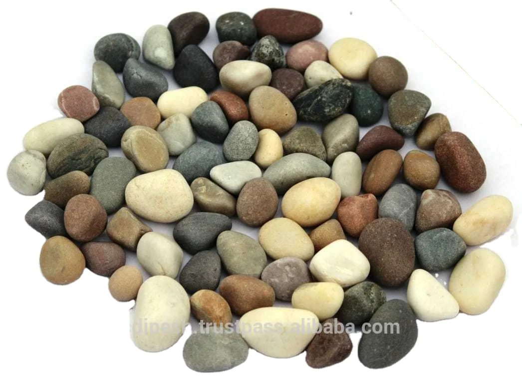Indian high polished and normal polished decorative mix pebbles stones for garden dark color gravels landscaping project use