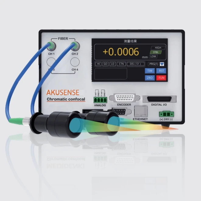 Measuring Displacement Sensor Color Confocal Series Mirror Glass Industrial High Precision Transparent NonContact Detection