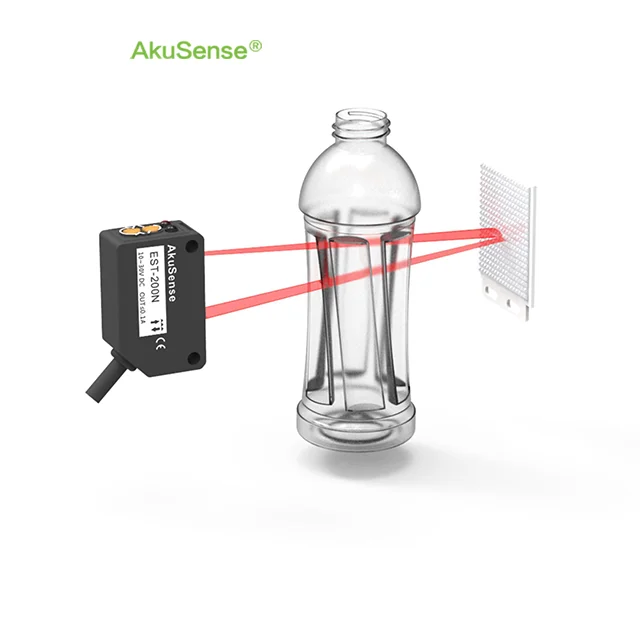 Электрический фотоэлемент 10-30 В постоянного тока NPN PNP выход прозрачный датчик обнаружения бутылки фотоэлектрический датчик