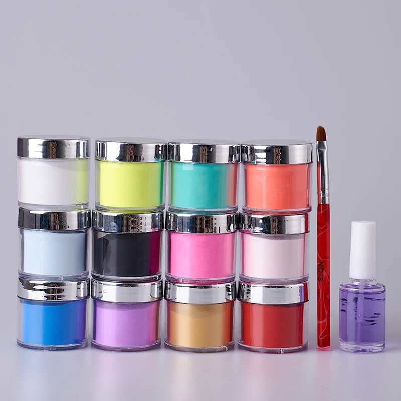 Wholesale kilo in bulk private label logo acrylic container for acrylic powder kit with nail brush and liquid monomer EMA MMA