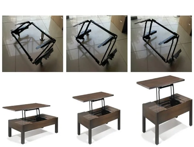 High Quality Buffer Unilateral Lifting Frame Customizable Coffee Table With 30Kg Bearing Capacity For Versatile Applications
