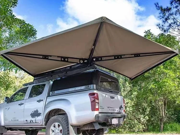 Car side awning roof top tent 270 degree fast open awning for camping for sale