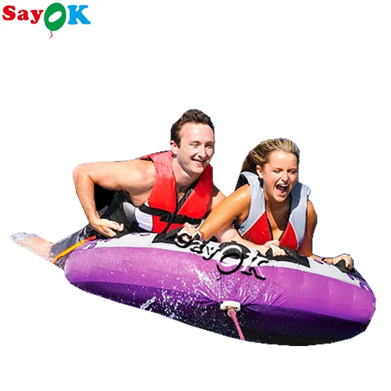 3 person riders crazy water sports pvc inflatable water floating sofa towable tube sofa
