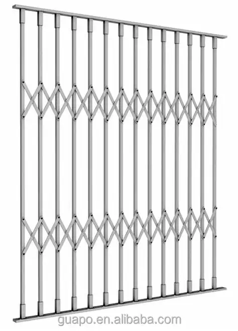 Outside House Yard Aluminum Alloy Door Burglar proof Retractable Front Door Security Gate