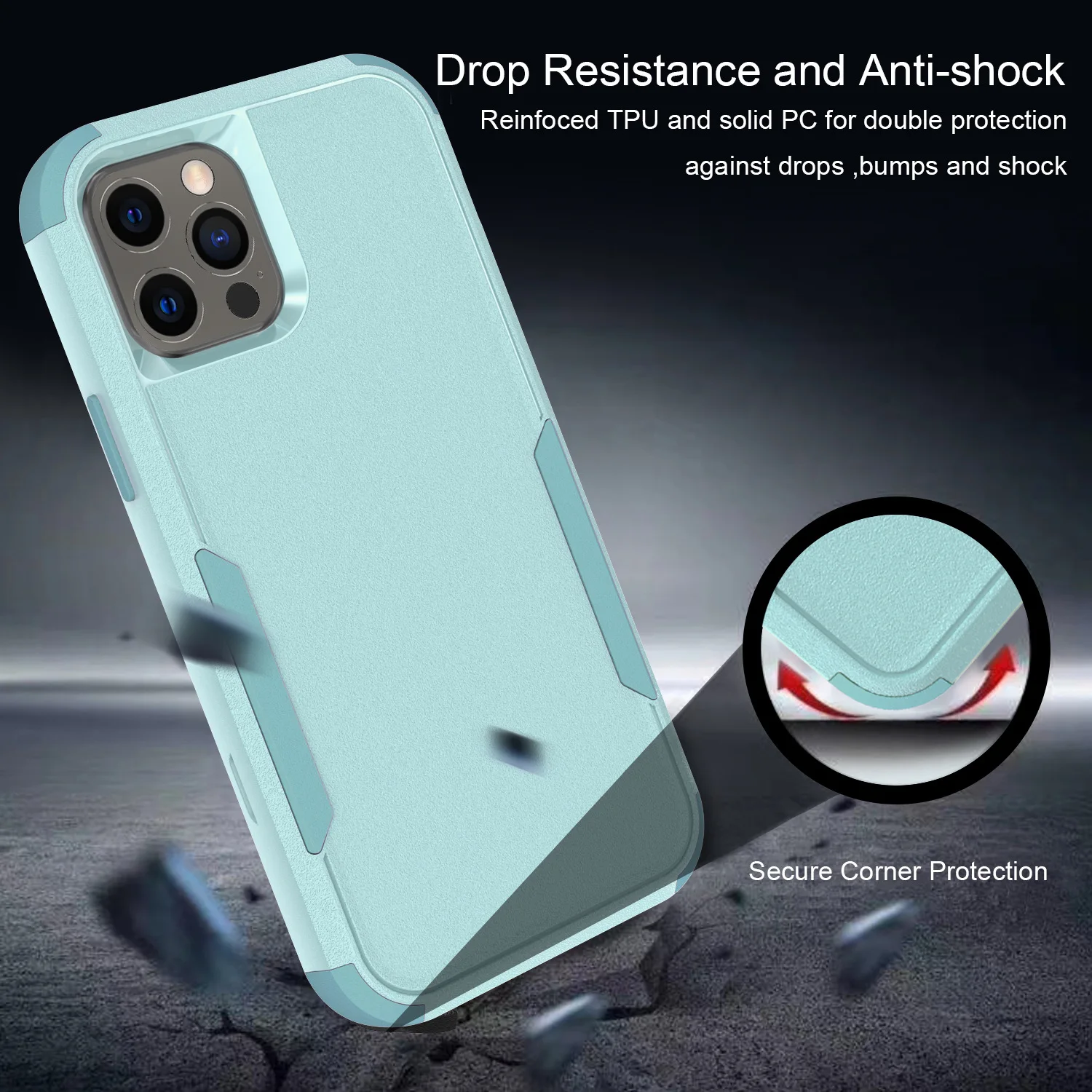 New Products 3-layer Heavy Duty Defender Design TPU+PC Anti-fall Phone Case For iPhone 13 13 Pro Max