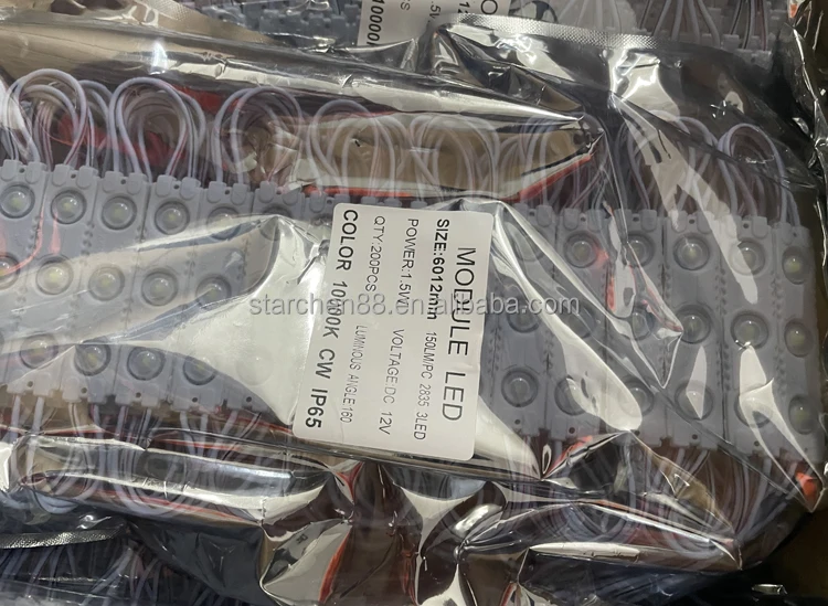 6012/6113  IP65 Waterproof modul led 12v lens light sign 1.5w 3 smd 2835 injection led module