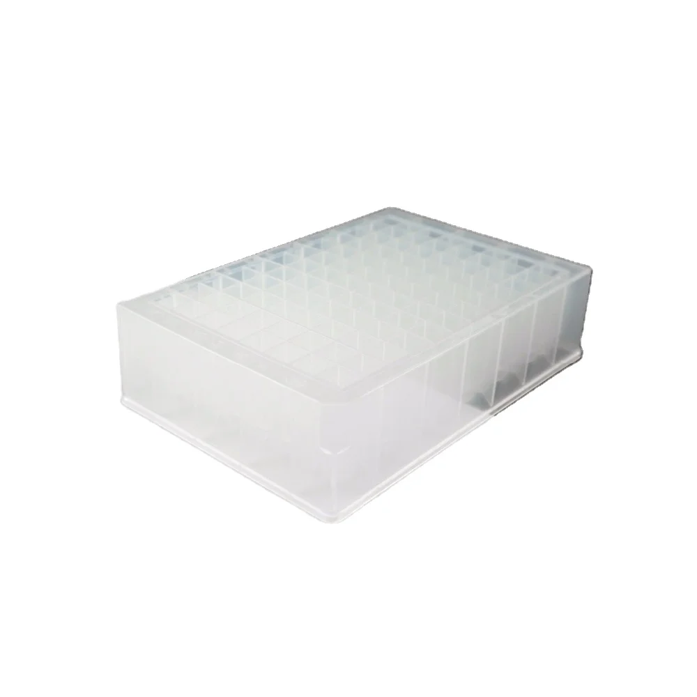 2.2mL Plastic Multiwell U-bottom Round Deep-well 96 Square Well Plate without Lid