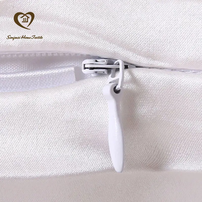 Songmai 100% Polyester Cheap Pillowcase Zipper Pillowcases Pillow Case For Healthy Standard Queen King Multicolor