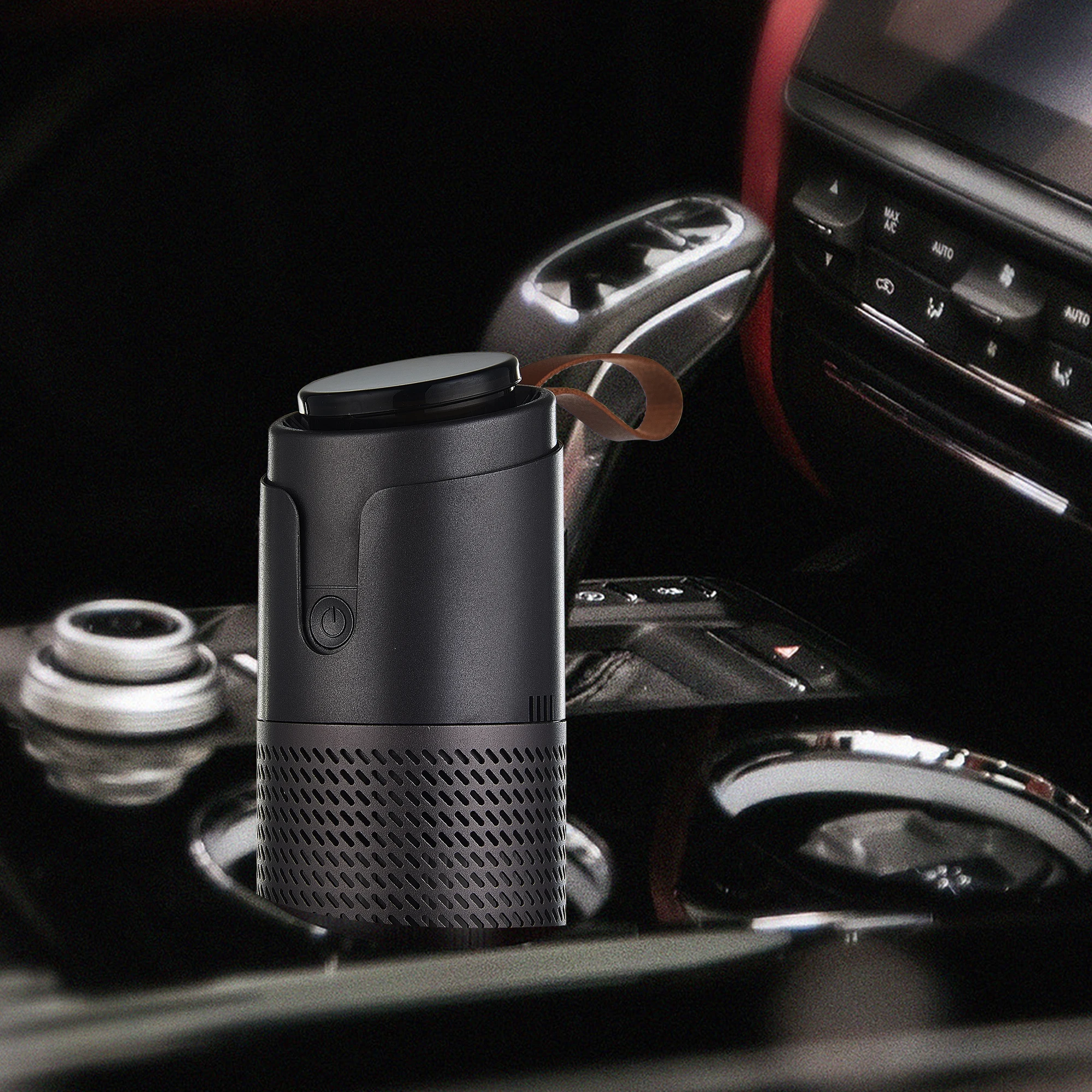 2024 Mini Portable HEPA Filter Battery Powered with Smart Ionization PET Friendly Car Air Purifier