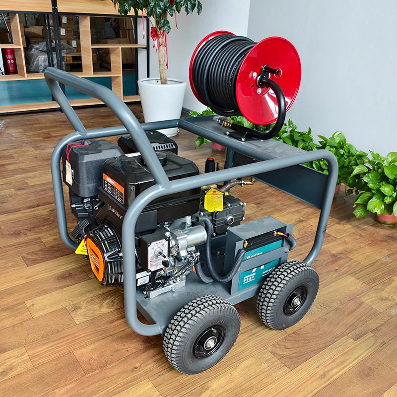 LC 170bar 30LPM High Pressure Washer Gasoline engine cleaning clogged sewer pipe professional dredging equipment