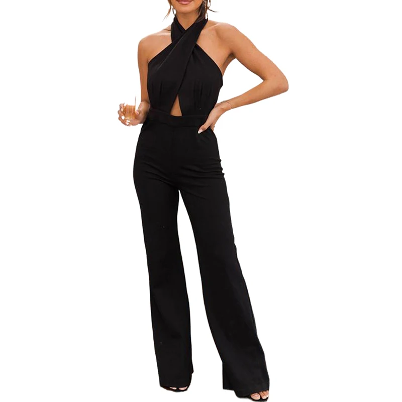 2022 New Fashion Sleeveless V Neck Button Belted Romper Off Shoulder Women Jump Suits Jumpsuits Elegant