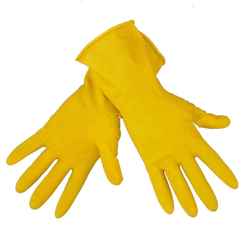 Long sleeve water proof industrial latex rubber /Industrial working safety latex Glove/Industry & Household Latex Glove