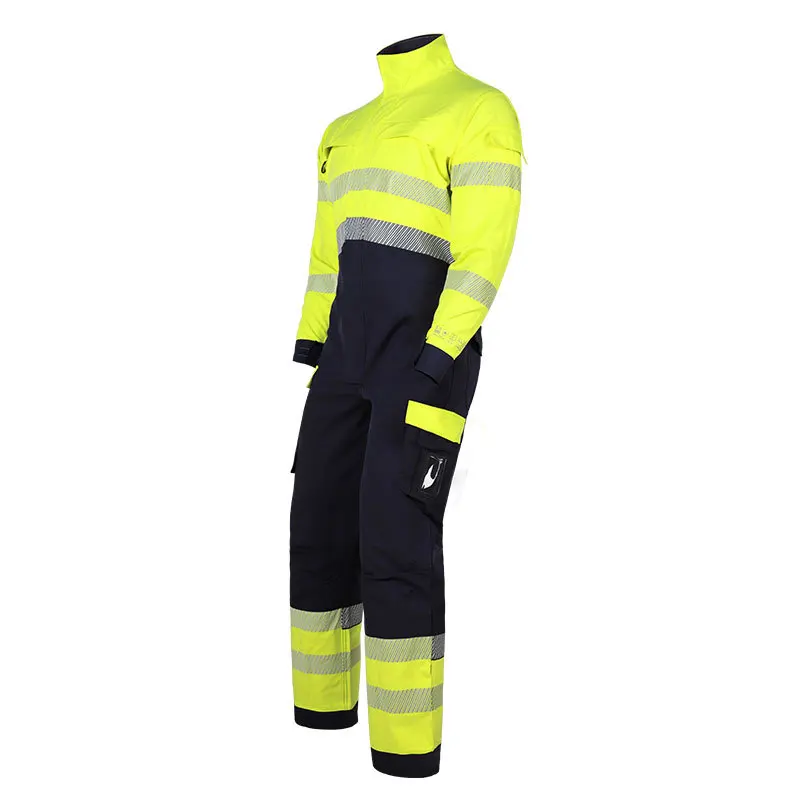 Wholesale High Visibility Work Uniform FR Hi Vis Coverall Reflective Safety Clothing