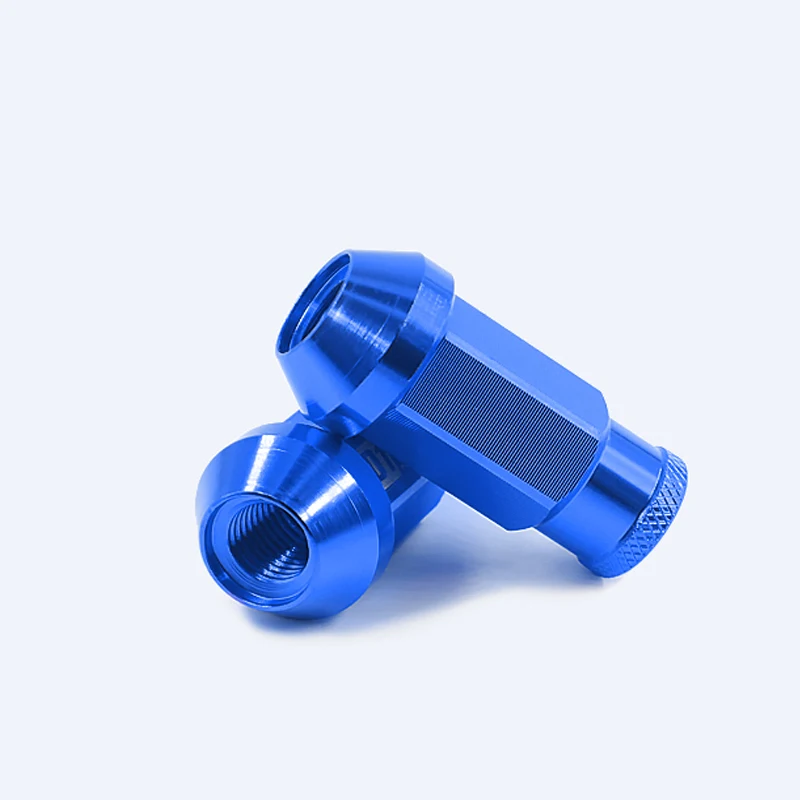 Metric M12x1.5 M12x1.125 M14x1.75 Aluminum AL 6061 7075 Titanium Grade 5 Grade 2 GR2 GR5 Colorful Anodized Wheel Lug Nut