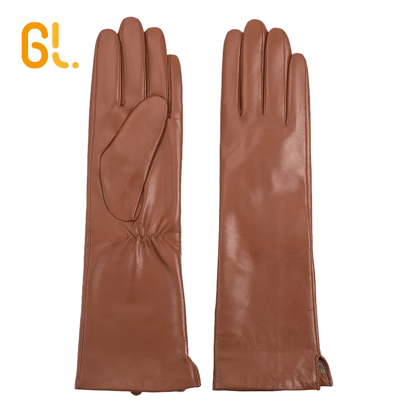 BW407-R Rabbitfur Lining Best Price  Bike Driving Black Fashion Suede Leather Gloves