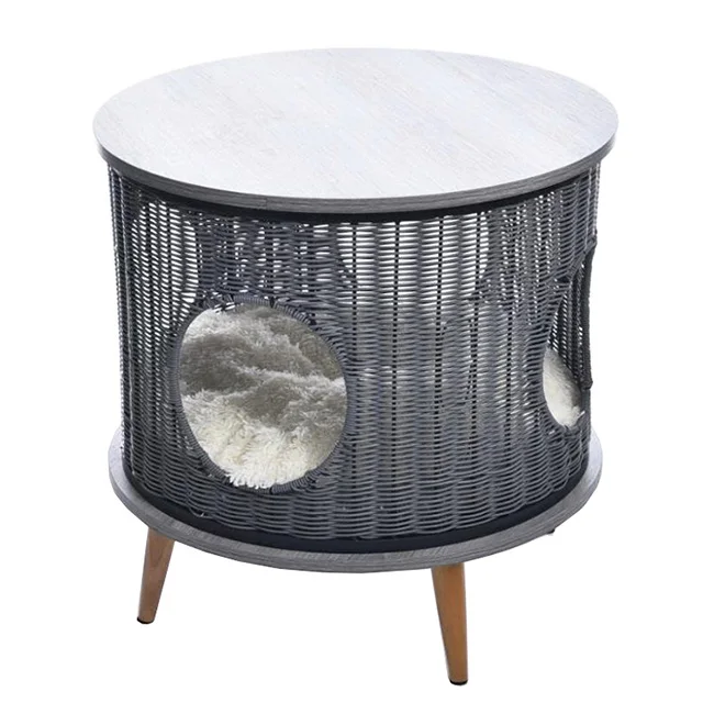 Renel Custom Wholesale Price Square Indoor PE Rattan Dog Houses