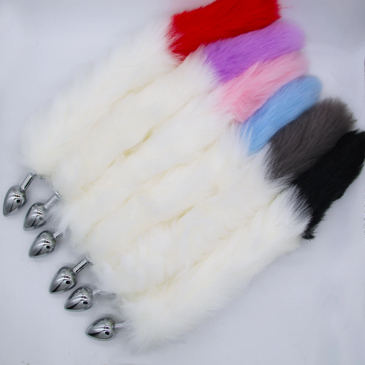 
Faux Fur Animal Ears Headband And Tail Chrome Metal Anal Plug Couple Anal Sex Toys Erotic Cosplay Toy Butt Anus Plug 