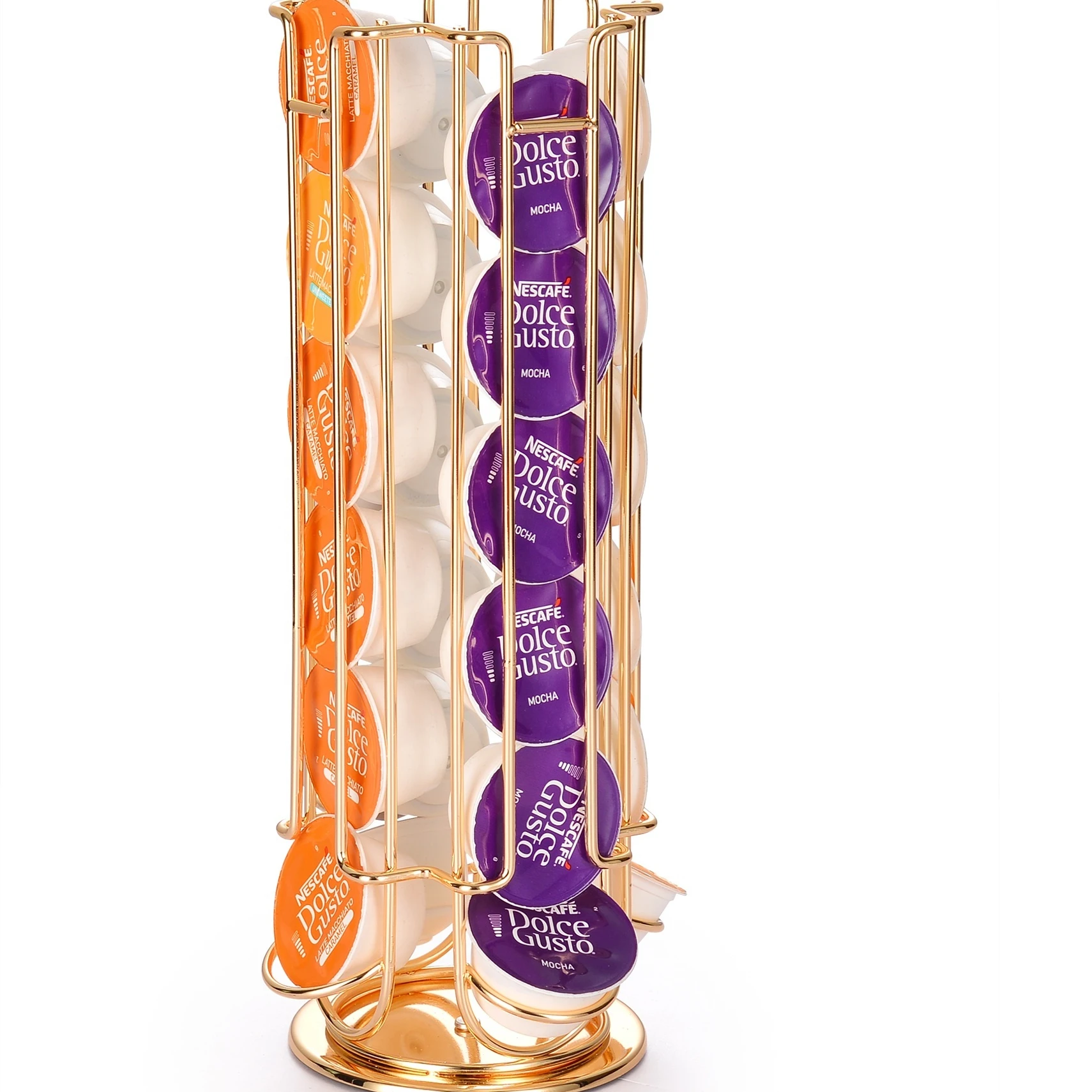 Kitchen Rotating Metal Dolce Gusto coffee capsule holder stand,  Fits 24  Coffee Pods