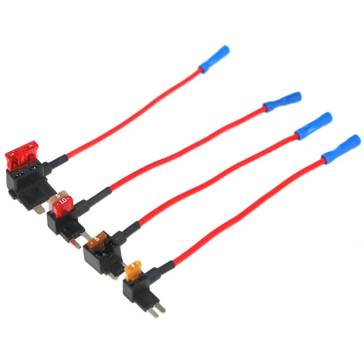 Fuse tap, 4pcs Add a Circuit Fuse Tap, Standard Mini Low Profile Micro2 Fuse Holder Kit