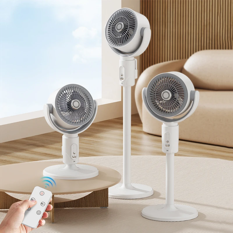 Rechargeable Electric air circulation fan floor fan house hold automatic shaking head stand dual-use circulating fan