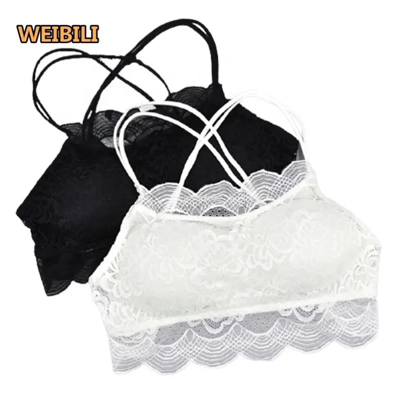 Seamless Sexy Lace Cross Strap Push Up Brassiere Women Comfortable Beauty Back Seamless Bra