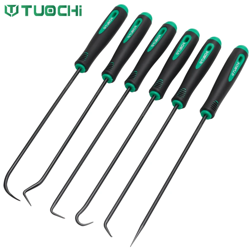 TUOCHI Custom Wholesale 6PCS Portable Hand Tool Kit Precision Hook and Pick Set Automotive Wheel Tools