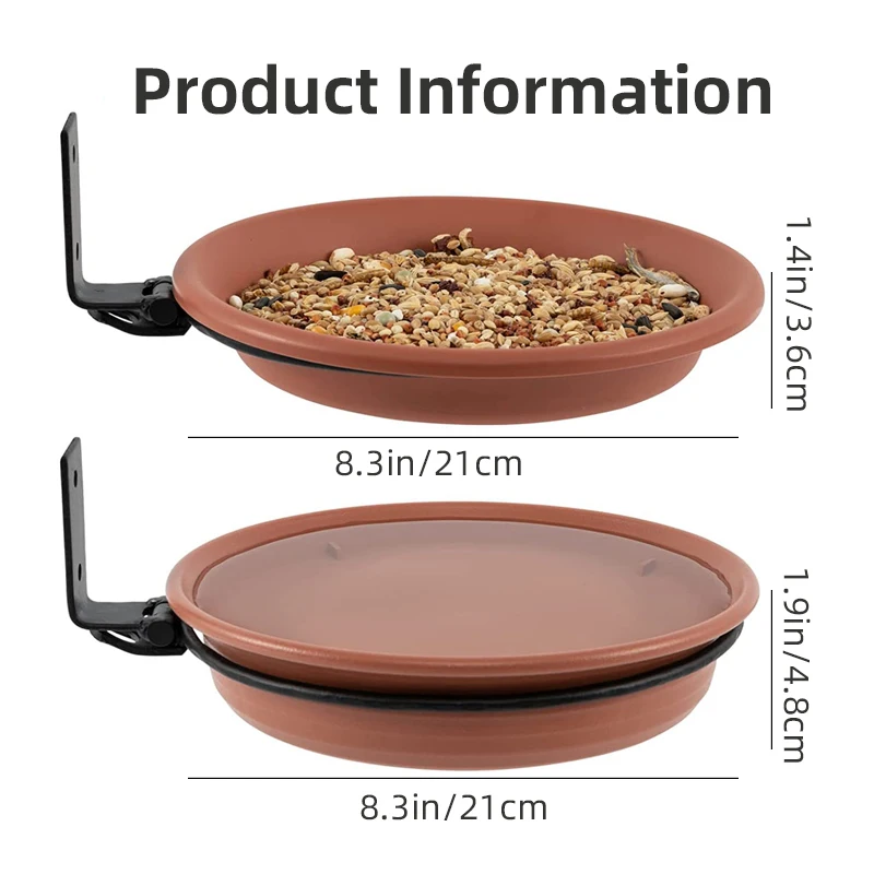 Wholesale Outdoor Garden Wall Tree 2-3 Trays Feeding Metal Hanging Iron Hanging Bird Feeder Bath Tray Heavy Duty Iron Ring