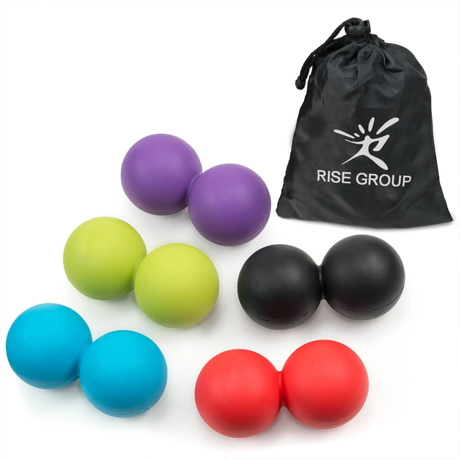 OEM Peanut/Single Exercise Yoga Rubber/Silicone Ball Massage Lacrosse Ball with logo for Myofascial Release Foot Hand Massager