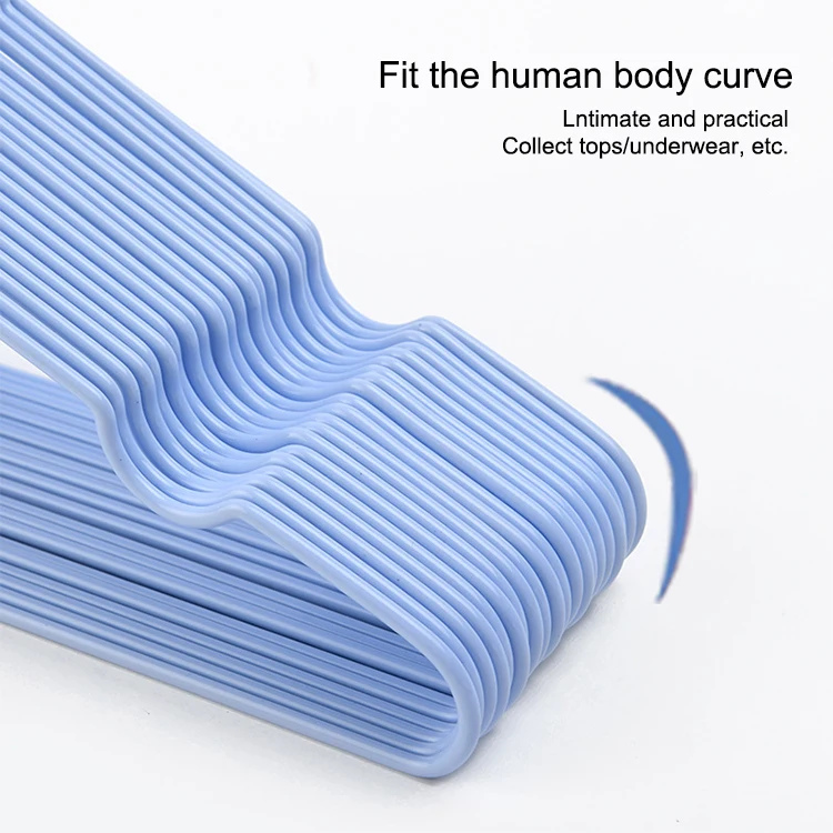 wholesale hotel kids coat boutique colored mental clothes hanger with plastic wrapping non slip wire hanger