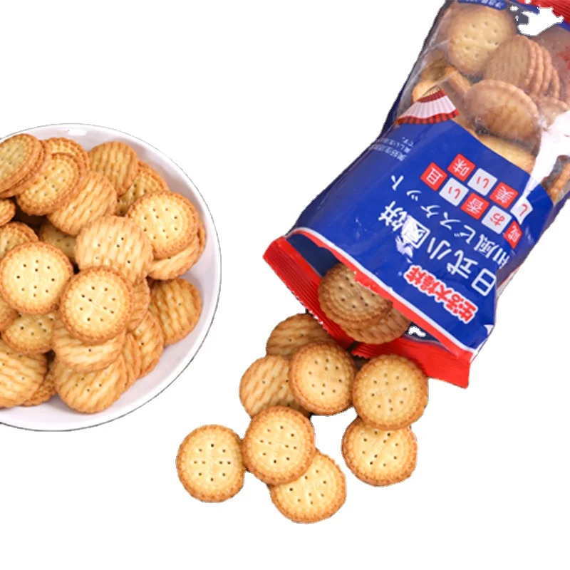 Weilong China made snackeez milk salt round biscuits milk salty biscuit snacks