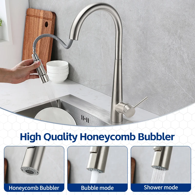 Australian Standard Watermark Water Tap Modern Pull Down Kitchen Water Tap Faucets Pull Out Faucet For Kitchen Sink