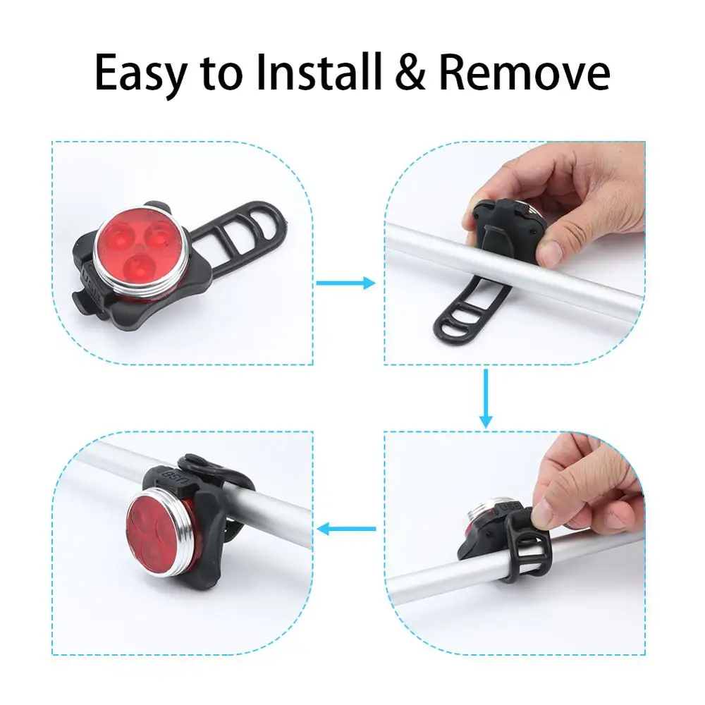  F23-0001 велосипедный комплект фар USB перезаряжаемые светодиодные фары для велосипеда водонепроницаемые и задние велосипедные