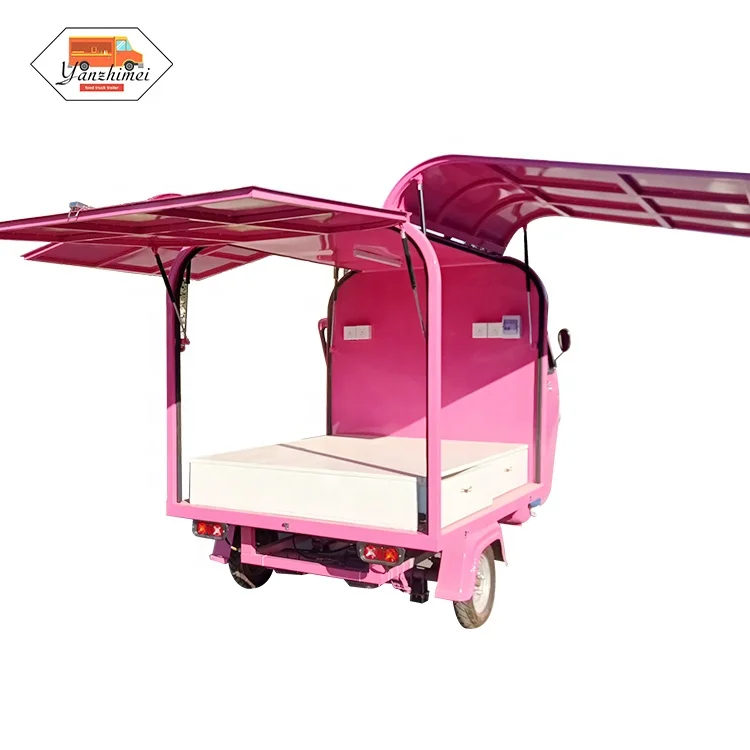 Electric/Gasoline  Gelato Food Carts Tricycle Ape Piaggio Beer Bar Tuk Tuk Street Snack Fast Food Cart