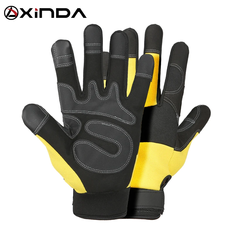 XINDA outdoor touch screen waterproof breathable full finger riding gloves for mountain climbing